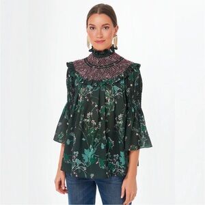 Tuckernuck Jaguar Floral Marion Blouse XXL NWOT